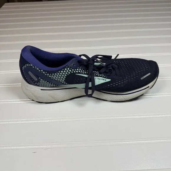 Brooks Ghost 14 Women's 9.5 Peacoat Yucca Blue GUC No Insoles - Picture 8 of 9